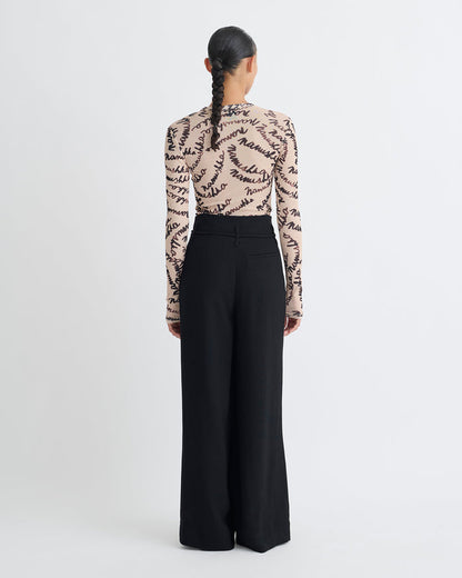 Nevada - Belted pants - Black
