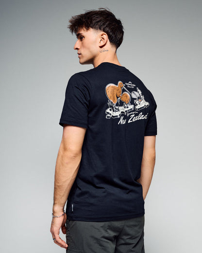 New Zealand Organic Cotton T-Shirt - Black Stingray