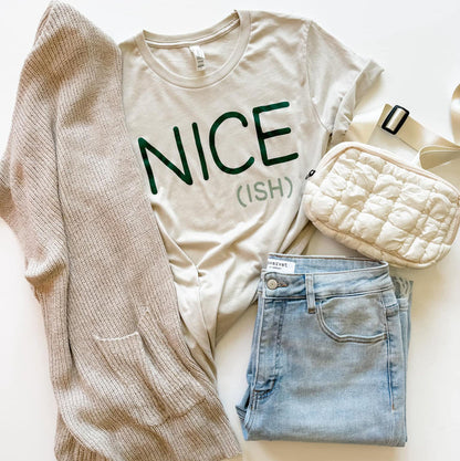 Nice-Ish Graphic Shirt, Christmas Tee