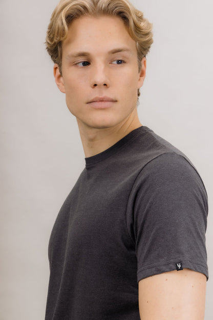 Urban Pioneers Male Niklas Basic Tee T-SHIRT CHARCOAL