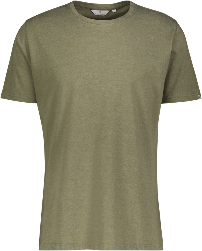 Urban Pioneers Male Niklas Basic Tee T-SHIRT DEEP LICHEN MELANGE