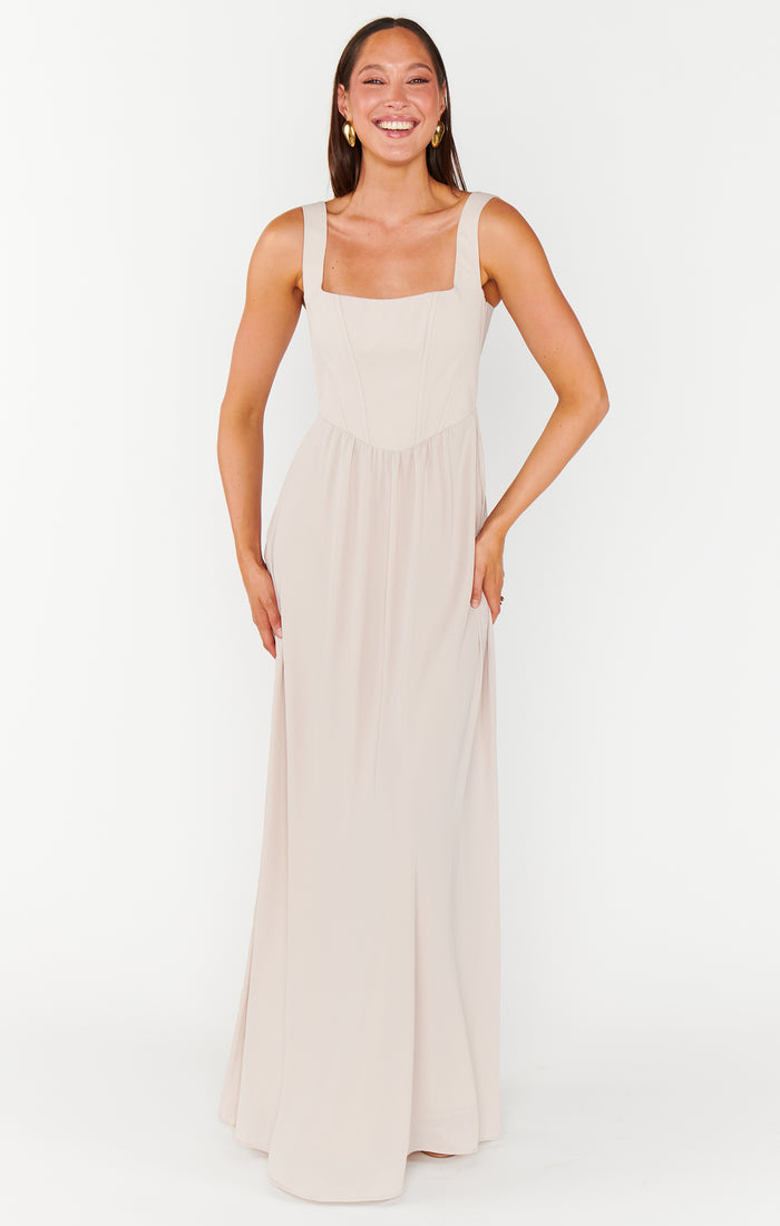 Nina Maxi Dress ~ Show Me the Ring Crisp