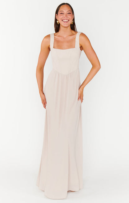 Nina Maxi Dress ~ Show Me the Ring Crisp