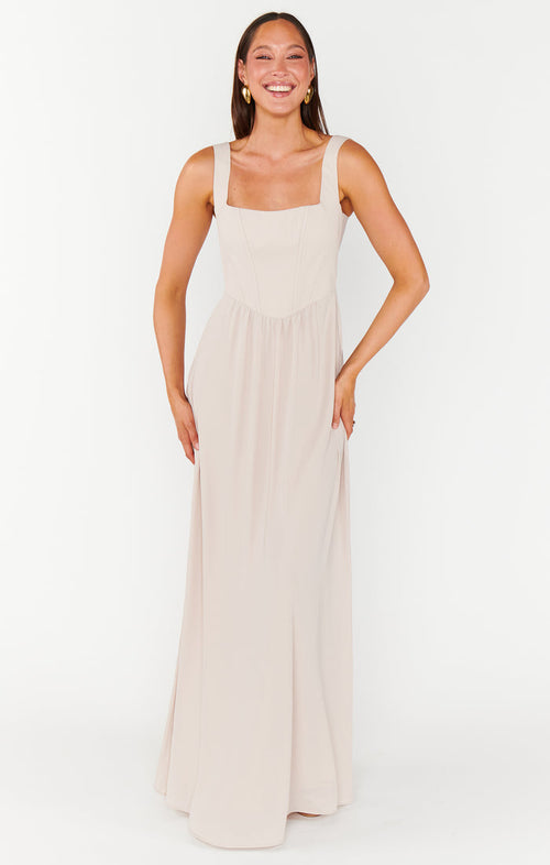 Nina Maxi Dress ~ Show Me the Ring Crisp