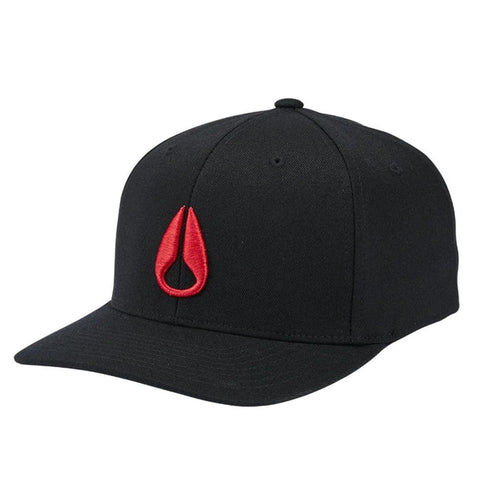 Nixon Deep Down Athletic Fit Cap Black/Red