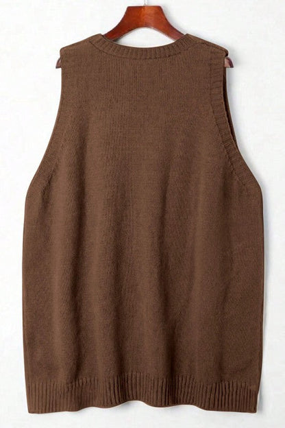 No Words Sleeveless Sweater Vest-Cute-Trendy-Shop-Womens-Boutique-Clothing-Store