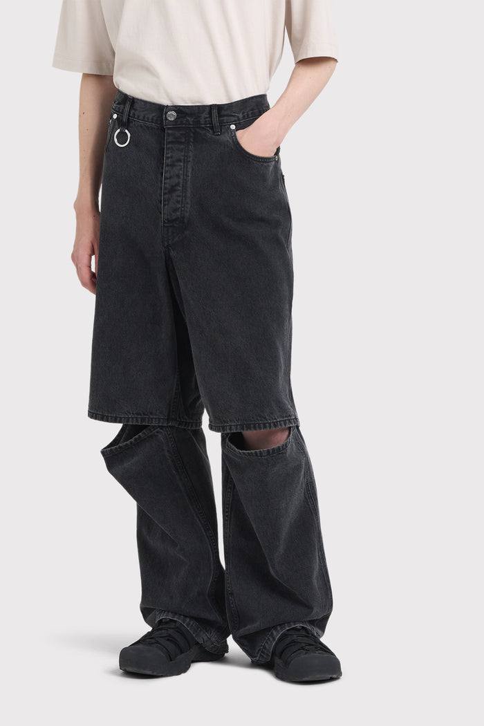 ÉTUDES NOCTURNE DENIM WASHED BLACK TROUSERS 2