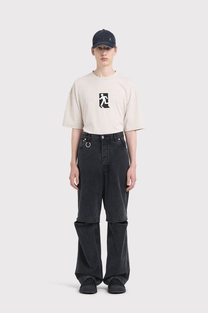 ÉTUDES NOCTURNE DENIM WASHED BLACK TROUSERS 3