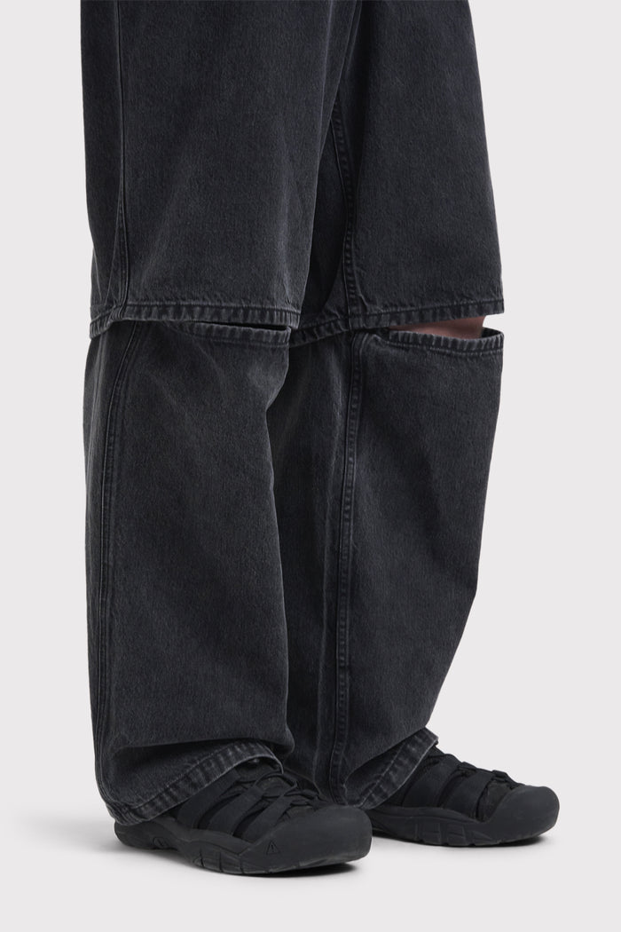 ÉTUDES NOCTURNE DENIM WASHED BLACK TROUSERS 5