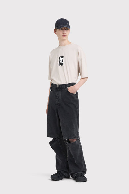 ÉTUDES NOCTURNE DENIM WASHED BLACK TROUSERS 6