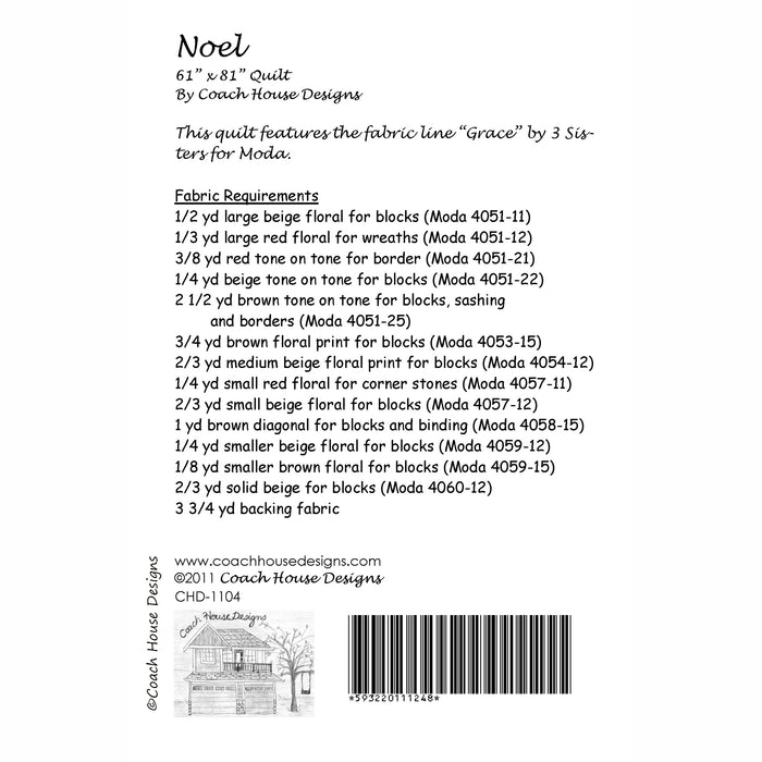 Noel Quilt Pattern