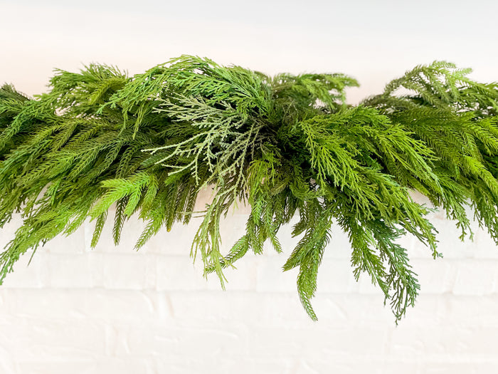 Norfolk Pine/ Cypress Mixed Swag