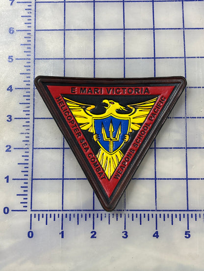 Officially Licensed US Navy Helicopter Sea Combat Weapons School Pacific HSCWSP Leather Patches