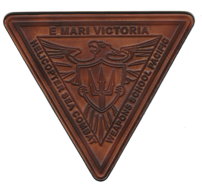 Officially Licensed US Navy Helicopter Sea Combat Weapons School Pacific HSCWSP Leather Patches