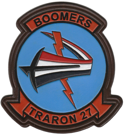Officially Licensed US Navy VT-27 Boomers Leather Squadron Patches