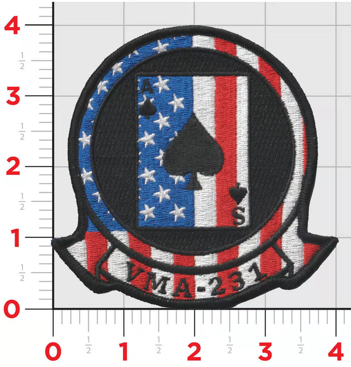 Officially Licensed USMC VMA-231 Ace of Spades 4th of July Patch