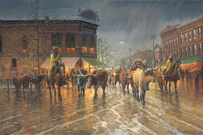 Old El Paso Texas Art Prints by Jack Terry Western Artist
