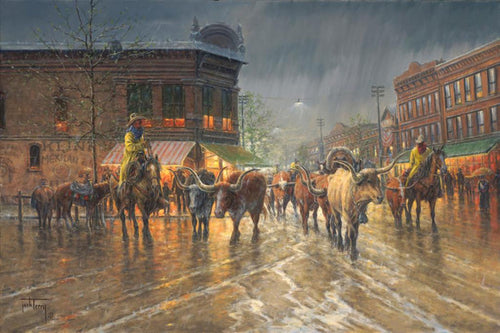 Old El Paso Texas Art Prints by Jack Terry Western Artist