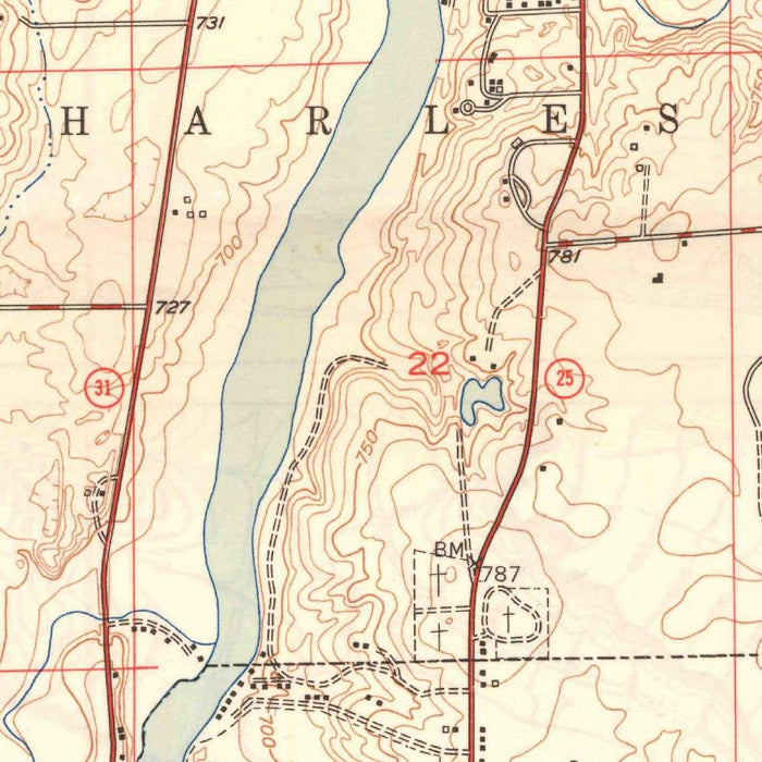 Old Map of Geneva, Illinois, 1949 by USGS – St. Charles & Fox River