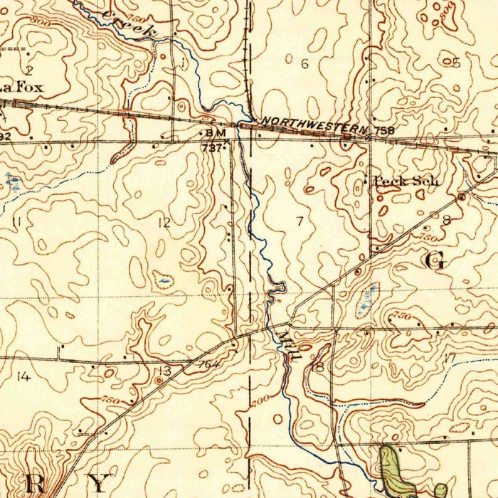 Old Map of Geneva, Illinois by USGS, 1932 – St. Charles, Fox River & Kane County