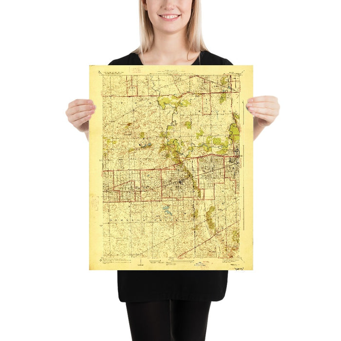 Old Map of Hinsdale, Illinois by USGS, 1927 – Downers Grove, La Grange & Salt Creek