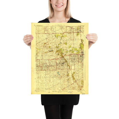 Old Map of Hinsdale, Illinois by USGS, 1927 – Downers Grove, La Grange & Salt Creek