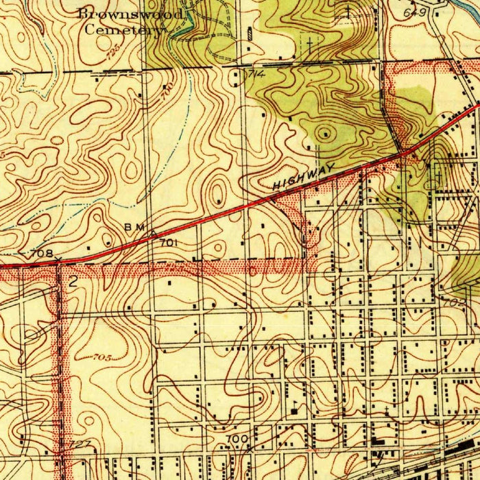 Old Map of Hinsdale, Illinois by USGS, 1927 – Downers Grove, La Grange & Salt Creek