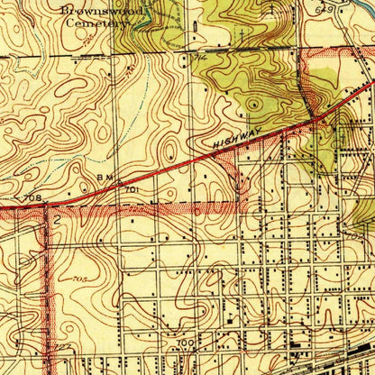 Old Map of Hinsdale, Illinois by USGS, 1927 – Downers Grove, La Grange & Salt Creek