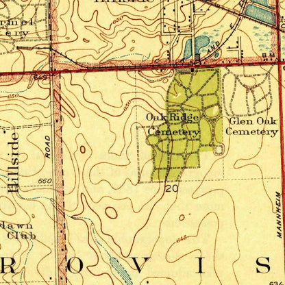 Old Map of Hinsdale, Illinois by USGS, 1927 – Downers Grove, La Grange & Salt Creek