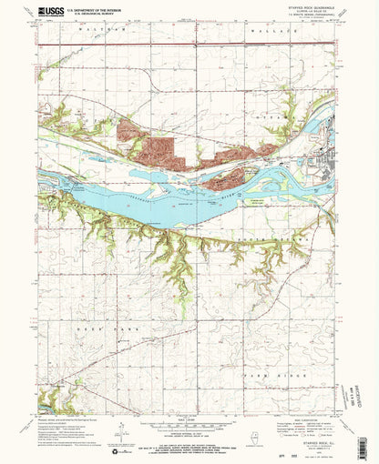 Old Map of Starved Rock, Illinois by USGS, 1970 – Illinois River, LaSalle & Oglesby