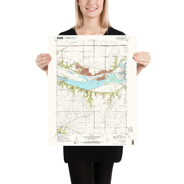 Old Map of Starved Rock, Illinois by USGS, 1970 – Illinois River, LaSalle & Oglesby