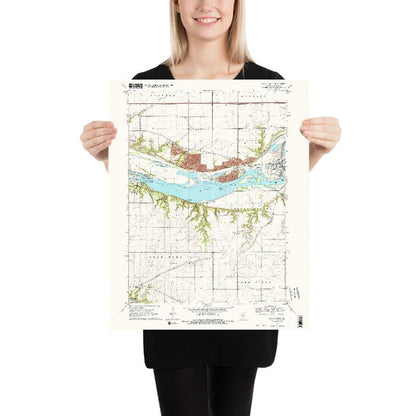 Old Map of Starved Rock, Illinois by USGS, 1970 – Illinois River, LaSalle & Oglesby