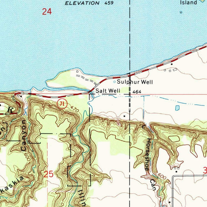 Old Map of Starved Rock, Illinois by USGS, 1970 – Illinois River, LaSalle & Oglesby