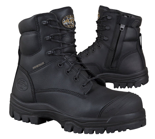 Oliver 150mm Black Zip Sided Boot 45645Z