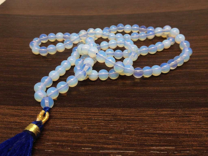 Opal Synthetic Gemstone Mala, 108 Prayer Bead Mala.