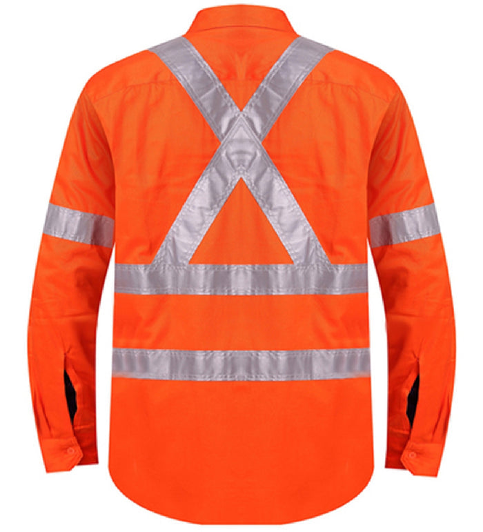 Open Front L/S 3M Tape "X" Design