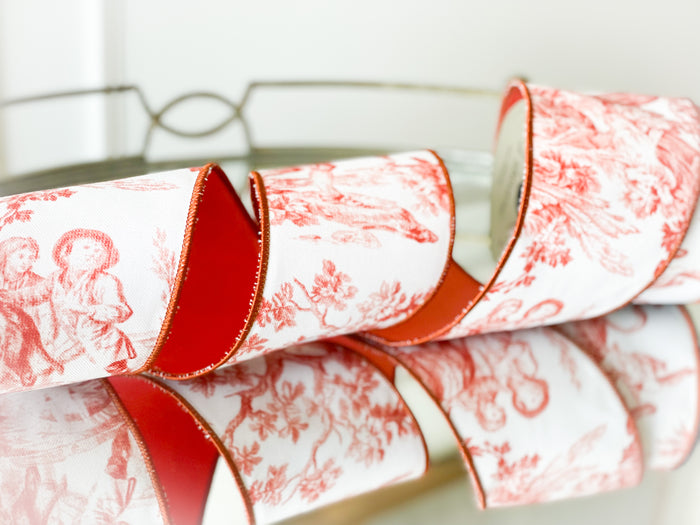 Orange Toile Ribbon
