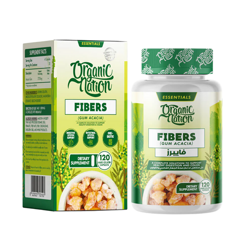 Organic Nation Fibers Gum Acacia 120Capsules