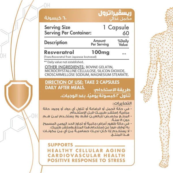 Organic Nation Resveratrol 60 Capsules