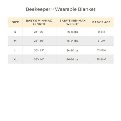 Organic Warmer Beekeeper™ Wearable Blanket - Limestone: Large
