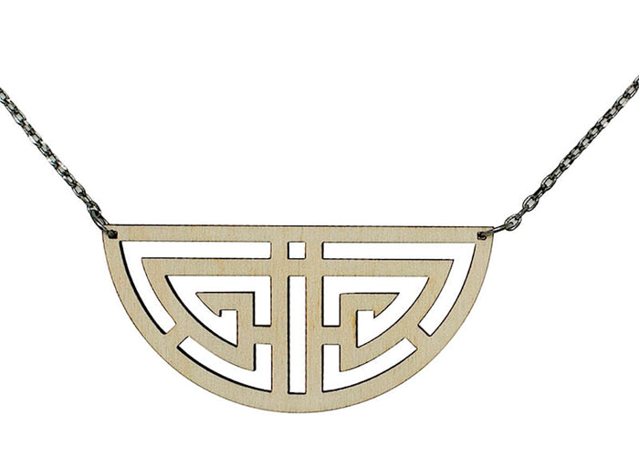 Good luck symbol pendant necklace, laser-cut and made in USA