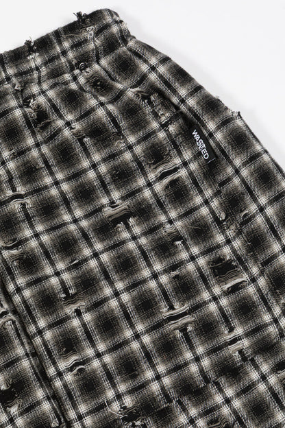 Overpant Tartan Distressed
