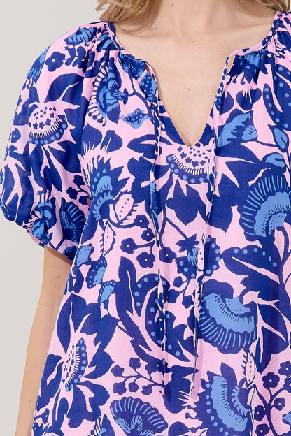 Overseas Balloon Sleeve Top Floral