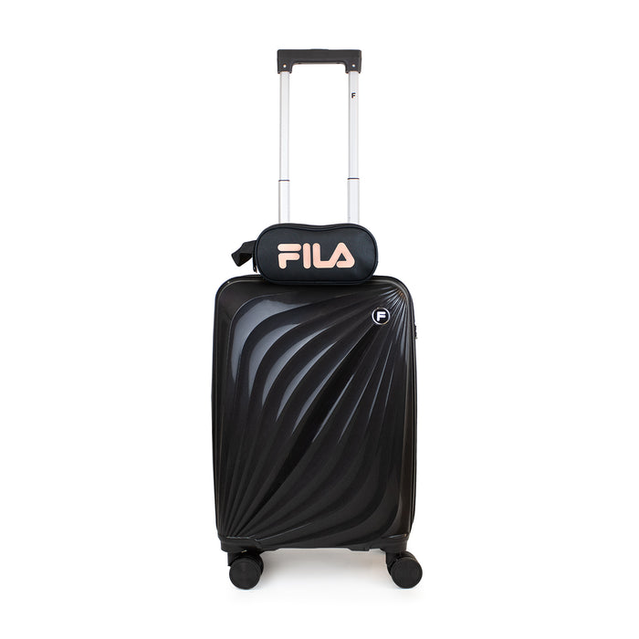 Pack Maleta de cabina Slay + Neceser Spark Fila negro + neceser rosado