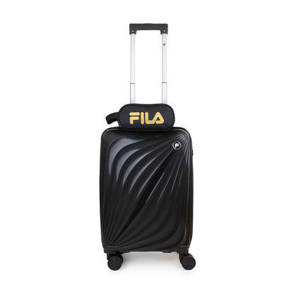 Pack Maleta de cabina Slay + Neceser Spark Fila negro + neceser dorado