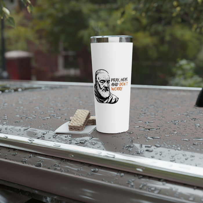 Padre Pio Copper Vacuum Insulated Tumbler