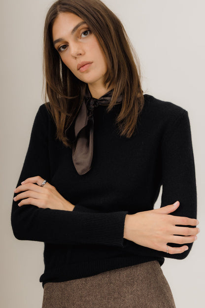 Urban Pioneers Uni Palma Silk SCARF BLACK COFFEE