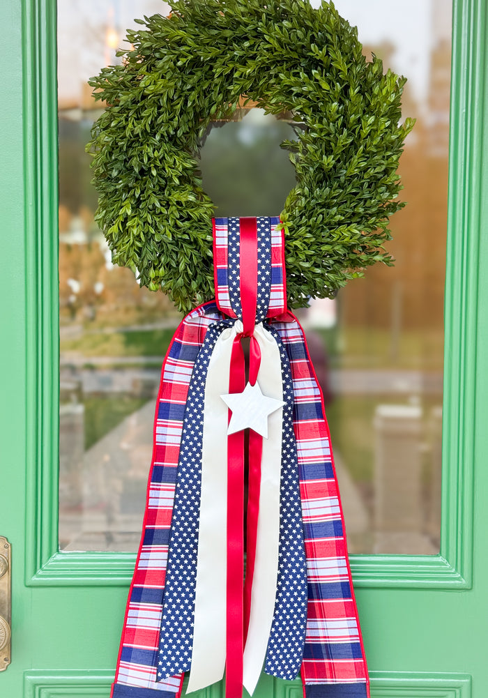 Patriotic Perfection Tea Leaf Wreath