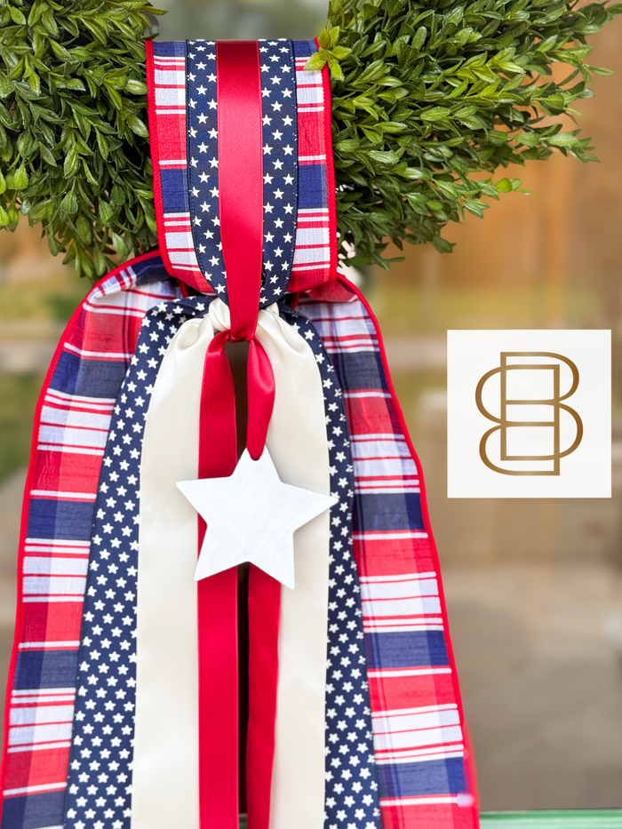 Patriotic Perfection Tea Leaf Wreath