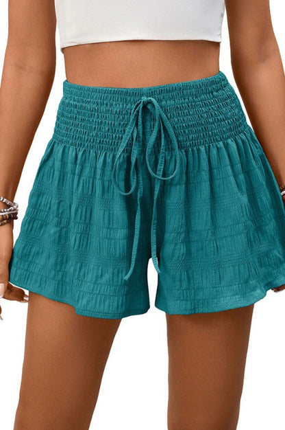 Perfect Day Stretchy Shorts-Teal-SMALL-Cute-Trendy-Shop-Womens-Boutique-Clothing-Store